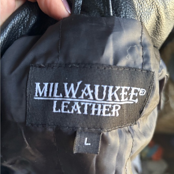 Kids Black Faux Leather Jacket - Picture 3 of 7